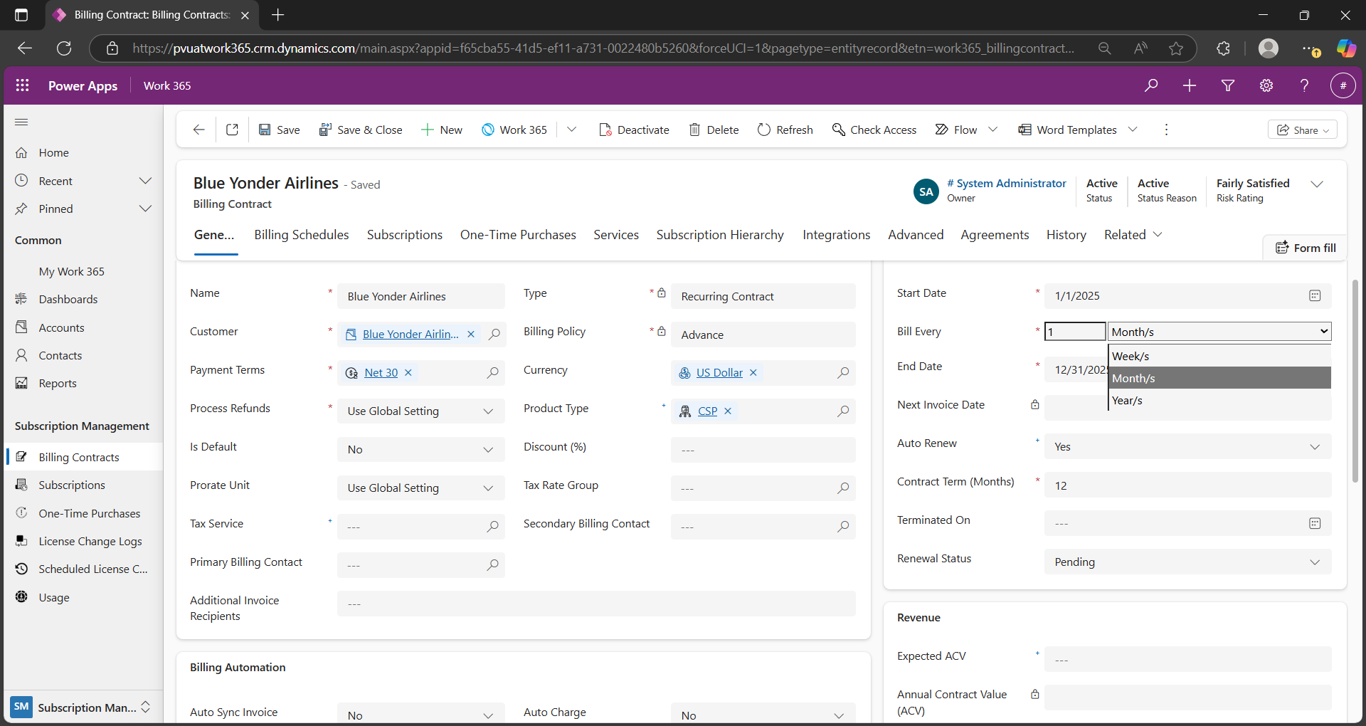 Work 365 Flexi Billing Flexible Microsoft CSP Billing Automation
